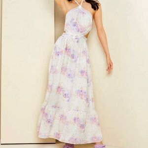 Gianni Bini Pastel Halter Maxi Dress